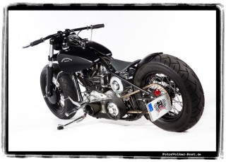 Mini Sparto Oldtimer Rücklicht Texas E-geprüft schwarz für Harley Bobber 12V