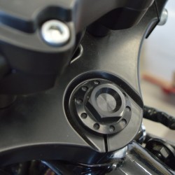 JOKER MACHINE Lenkkopf Schraube schwarz für Harley Davidson Dyna & Sportster