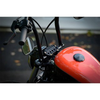 JOKER MACHINE Lenkerklemme für Harley Davidson mit Indicator chrom