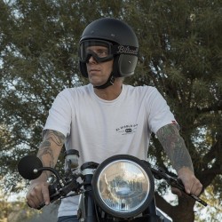 BILTWELL Moto 2.0 Goggle Black Motorradbrille Helm Brille f. Harley & Cafe Racer