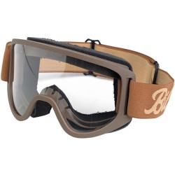 BILTWELL Moto 2.0 Goggle Chocolate Motorradbrille Helm Brille f. Harley & Cafe Racer