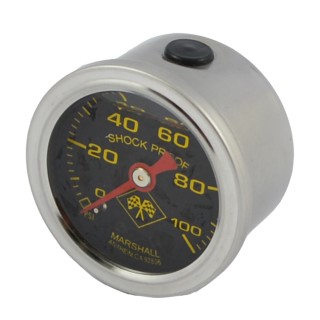MARSHALL Öl Luft Manometer 0- 100 PSI für Harley-Davidson Motorrad Öldruck