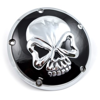 DRAG SPECIALTIES Skull Derby Deckel für Harley Davidson Twin Cam Modelle 00-17