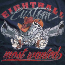 EIGHTBALL CUSTOM® Most Wanted Shirt Darkblue Darkblue Größe M