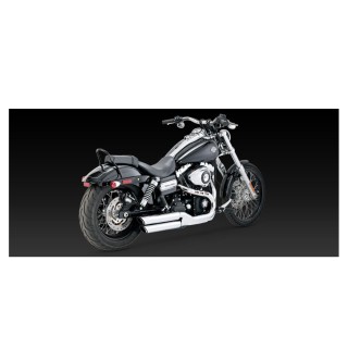 VANCE & HINES Slip On Auspuff für Harley Davidson Dyna 2008-2016 chrom