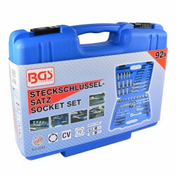 BGS Zoll Werkzeug Knarrenkasten 92tlg. für Harley Davidson & US Cars