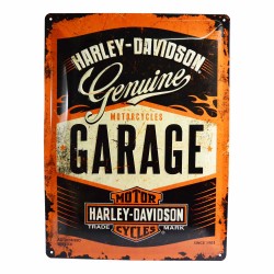 NOSTALGIC ART Retro Harley Davidson Blechschild Genuine Garage 30 x 40cm