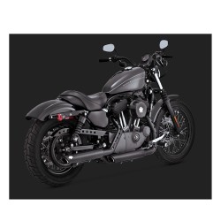VANCE & HINES TWIN SLASH 3 Zoll SLIP-ONS schwarz für Harley Sportster 2004-2013