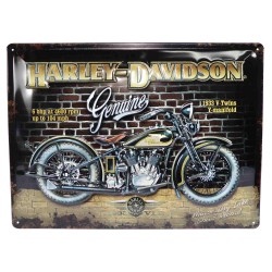 NOSTALGIC ART Retro Harley Davidson Blechschild Brick...