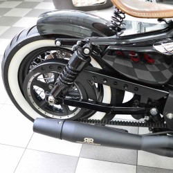 Riemenabdeckung für Harley Sportster gelocht schwarz 2004-2019