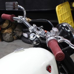 BILTWELL Kung Fu Gummi Griffe 1 Zoll Lenker  für Harley & Custom Bikes Oxblood