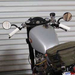 BILTWELL Kung Fu Gummi Griffe 1 Zoll Lenker  für Harley & Custom Bikes weiß