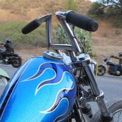 BILTWELL Recoil Gummi Griffe 1 Zoll Lenker  für Harley & Custom Bikes schwarz