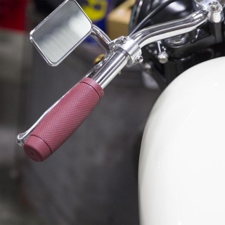 BILTWELL Recoil Gummi Griffe 1 Zoll Lenker  für Harley & Custom Bikes Oxblood