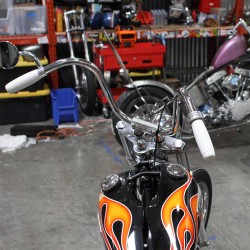 BILTWELL Recoil Gummi Griffe 1 Zoll Lenker  für Harley & Custom Bikes weiß