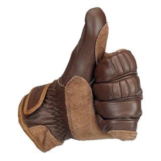 BILTWELL Work Gloves Handschuhe in Chocolate für Harley-Davidson und Motorrad S