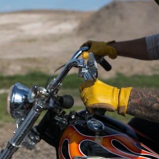 BILTWELL Work Gloves Handschuhe in Gold für Harley-Davidson und Motorrad S