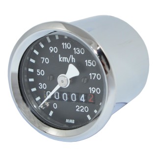 MMB Tachometer Speedometer 48mm schwarz für Harley und Custombikes