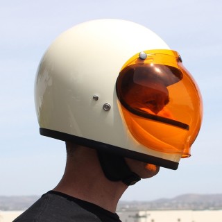BILTWELL Bubble Visier Orange für Harley Davidson und Motorrad Helm