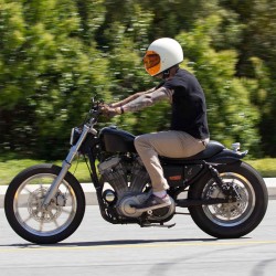 BILTWELL Bubble Visier Orange für Harley Davidson und Motorrad Helm