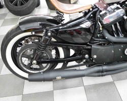 Kurze geschlitzte Riemenabdeckung Beltschutz für Harley Sportster ab Bj 2004-2021