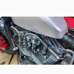 EMD Rockerboxen Cover Ribbed Style für Harley Davidson Sportster ab 2004 Schwarz