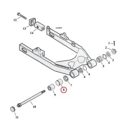 Gleitlager Lagerbuchse Schwinge für Harley-Davidson Dyna 1991-2017 ers. 47624-90