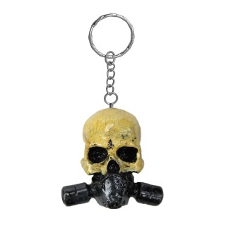 LETHAL THREAT Schlüsselanhänger GAS MASK Skull f. Harley-Davidson&Hot Rod Fahrer