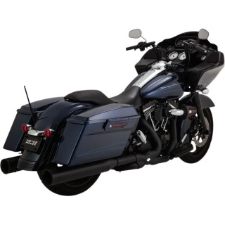 Vance & Hines Power Duals schwarz X-Pipe Krümmer Anlage für Harley Touring 95-16