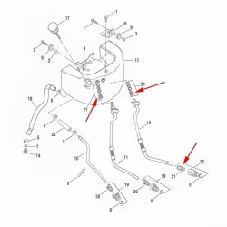 Fitting Verbinder für Harley Davidson Softail Öl Leitung Oil Line Retainer O-RIng