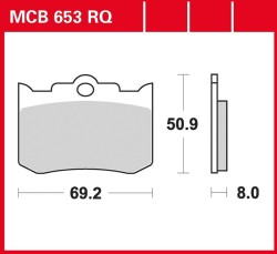 TRW Bremsbeläge für Harley PM 125x4 137x4 & RST Bremszangen MCB653RQ organisch