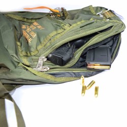 FOSTEX INC. Para B-52 Nylon Rucksack Miitär grün Bag für Harley Fahrer & Biker