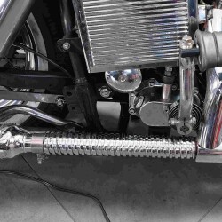 Auspuff Hitze Schutz Cover Schild Krümmer Felxibel Old School für Harley Davidson