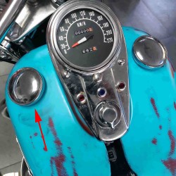 Tankdeckel Chrom links für Harley Sportster Shovel 66-82 Panhead 65 ers 61103-73
