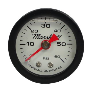  MARSHALL Öl Luft Manometer 0-60 PSI für Harley Davidson Motorrad Öldruck weiß