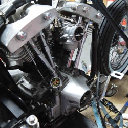  MARSHALL Öl Luft Manometer 0-60 PSI für Harley Davidson Motorrad Öldruck weiß