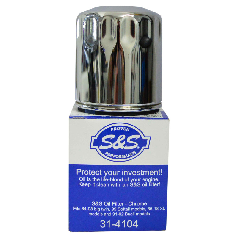 S&S Ölfilter Chrom für Harley Davidson TC M8 1999-2022 ersetzt OEM 