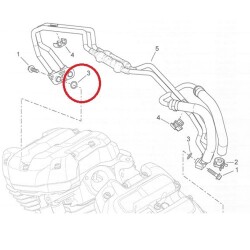 O-Ring Coolant Manifold Kühlleitung M8 Softail 18-24...