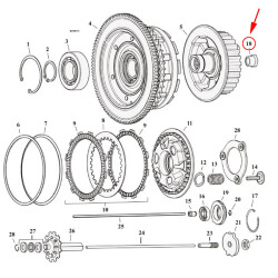 Mutter Kupplungskorb Clutch Nut Hub für Harley Davidson 1941-1984 ers. 37496-65