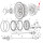 Mutter Kupplungskorb Clutch Nut Hub für Harley Davidson 1941-1984 ers. 37496-65