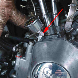 Öldruck Manometer Fitting 1/8 Zoll NPT Chrom für Harley Davidson 38-99 Big Twin