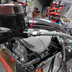 Goodridge Adapter Fitting M10 x1 auf 3/8 -24 AN 3 male Chrom für Harley Motorrad