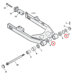 Retainig Ring Sprengring für Harley Schwinge Lager Dyna 91-17 ers. 10992