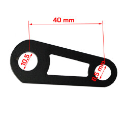 Blinkerhalter Stoßdämpfer Harley Gabel für Kellermann LED Blinker 8mm schwarz