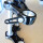 Blinkerhalter Stoßdämpfer Harley Gabel für Kellermann LED Blinker 8mm schwarz