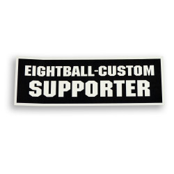 Eightball-Custom Aufkleber SUPPORTER 1%  schwarz