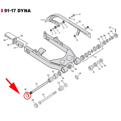 Endstopfen Cover Chrom für Harley Davidson Schwinge Dyna 06-17 ers. 68222-06