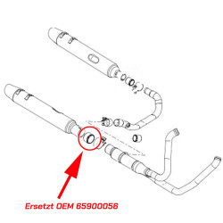 Auspuff Dichtung für Harley Davidson Pan America Touring Modelle ers. 65900056