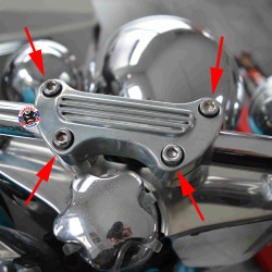 4 Schrauben für Riser 5/16-18 chrom 25mm Lenkerplatte Harley Davidson ers. 3210A