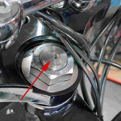 Lenkkopf Mutter Cover chrom für Harley Touring Softail Dyna ers OEM 45670-80